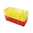 Colored test tube rack (PP economical white/blue/yellow)