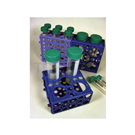 Combined four-sided centrifuge tube rack (dark blue/red/yellow/green/blue-purple)