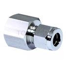Double-piece straight female thread connector FC