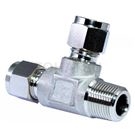Double-piece tee side male connector MRT