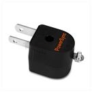 Arc L-shaped 3 to 2 power adapter (black)