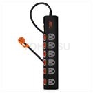 7-port 6-plug lightning protection and anti-sway extension cable (increased spacing)