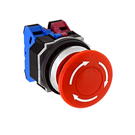 Push button switch (mushroom head push-to-lock, turn-to-return, die-cast zinc) AVD3