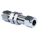 Double-piece eat-in bulkhead straight union BU