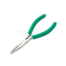 1PK-036S Non-slip Green Handle Titanium Long Nose Pliers