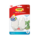 Seamless bathroom waterproof double hook (elegant white) 18019