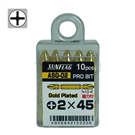 Cross-shaped gold-plated screwdriver bit set