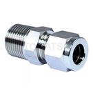 Double-piece straight male connector MC