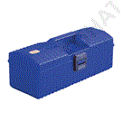 Resin V-shaped tool box without center tray