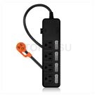 Four-port four-plug lightning protection and anti-sway extension cable
