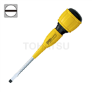 Slotted plastic handle screwdriver