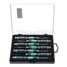 SD-081A Green and black flathead precision screwdriver set (7 pcs)