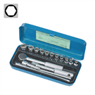 ETWS-02 1/4" socket wrench 16-piece set (Metric)