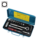 ETWS-03 1/4" 3/8" socket wrench 20-piece set (Metric)