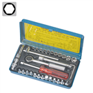 ETWS-04 1/4" socket wrench 34-piece set (metric)