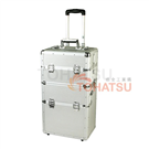 Double-opening trolley-type aluminum tool box