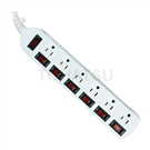 7-outlet 6-socket 3-hole power extension cord