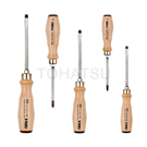 335 Classic Wooden Handle Through Screwdriver (5 Pieces Set)