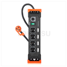 5-port 4-plug aluminum alloy lightning protection and anti-sway extension cable