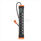 9-port 8-plug aluminum alloy lightning protection and anti-sway extension cable