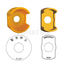 EMO NPB accidental touch protection seat emergency stop nameplate (round square)