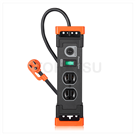 1 port 2 plug aluminum alloy lightning protection and anti-sway extension cable