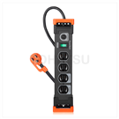 1-port 4-plug aluminum alloy lightning protection and anti-sway extension cable